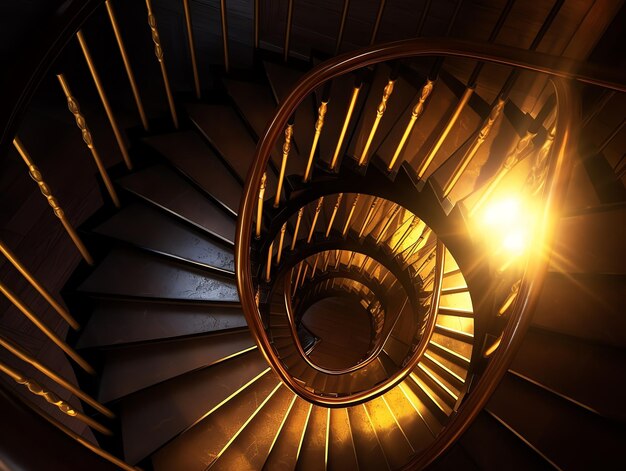 Conception en spirale d'escalier moderne