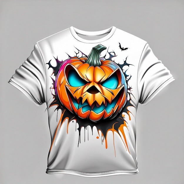 Conception de t-shirt de citrouille d'Halloween