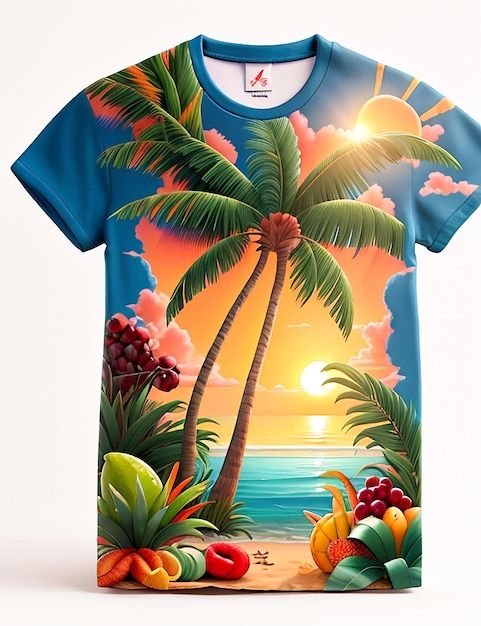 Photo conception de t-shirt d'été généré par ai
