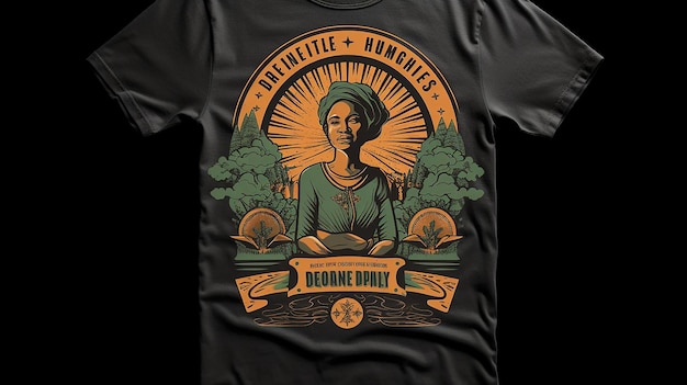Photo conception de t-shirt de l'histoire noire du dix-neuvième siècle