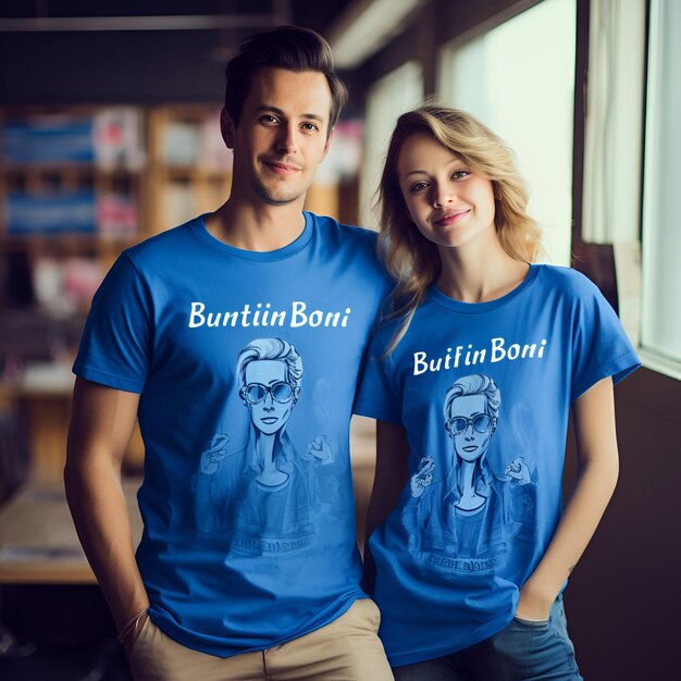 Photo conception de t-shirts pour couples