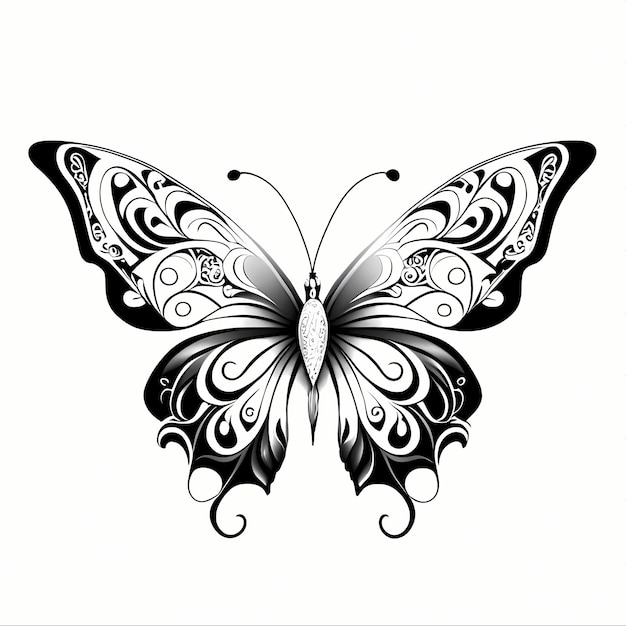 conception de tatouage de papillon