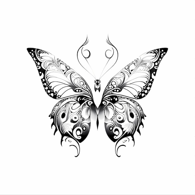 conception de tatouage de papillon