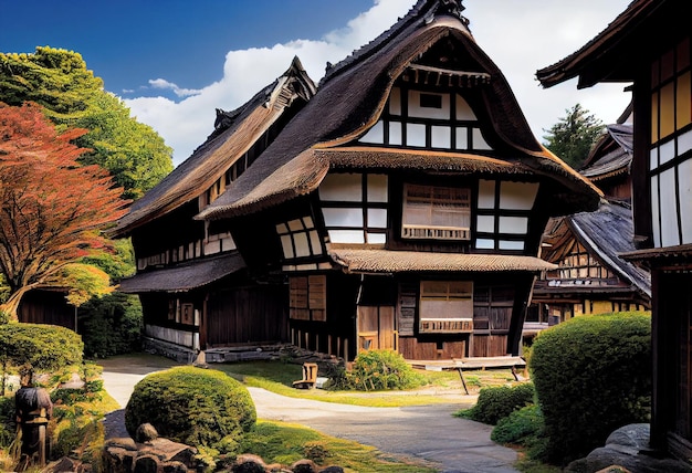 Conception traditionnelle à ossature de bois de la maison