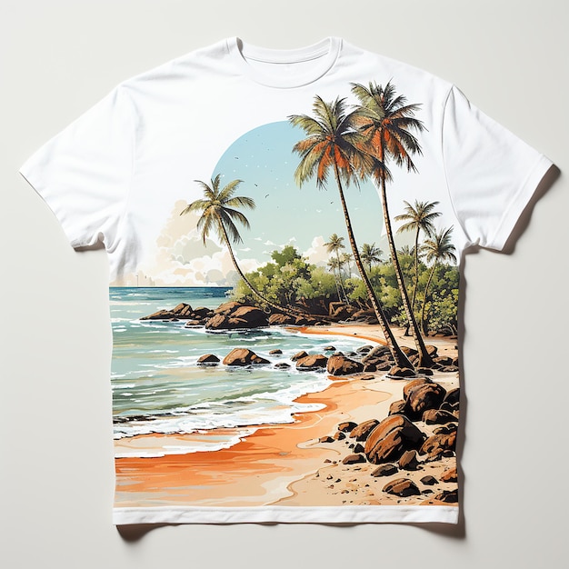 conception de tshirt thème palmier