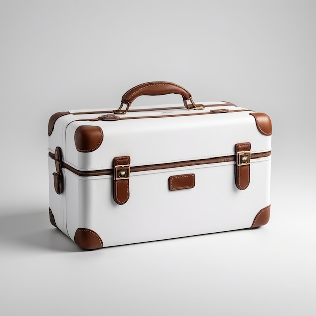 Conception de valise élégante pour la photographie de produits isolés de voyage sur fond blanc