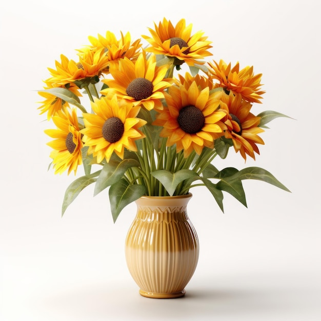 conception de vase jaune tournesol