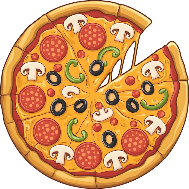 conception vectorielle de pizza conception d'illustration de clipart
