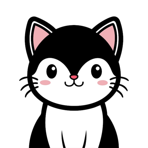 conception vectorielle plate chat mignon