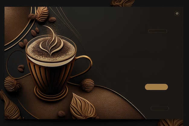 Photo conception web avec l'ia générative du café