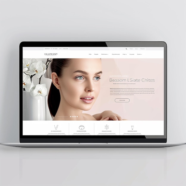 conception web UI UX page d'atterrissage pour une clinique d'esthétique de la peau