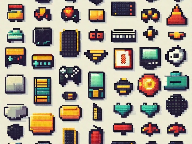 Conceptions de jeux rétro Pixel Art