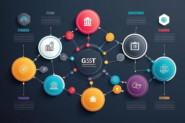 Les concepts d'affaires vectoriels avec des icônes peuvent être utilisés pour le rapport d'affaires de boucle infographique ou le modèle de plan moderne