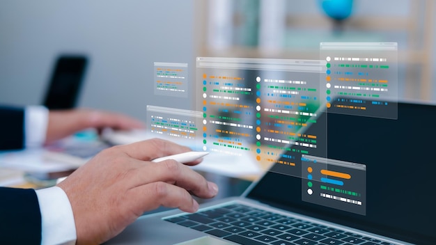 Concepts de développement de logiciels et programmation pour divers appareils Plateforme de test de graphique Analyse de données Sécurité en ligne Ingénieur logiciel Programmateur informatique Processus de codage Création d'applications