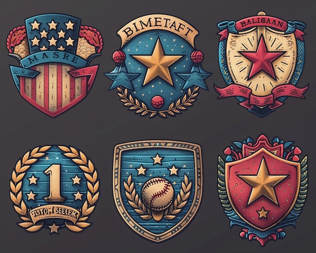 Les concepts du logo du baseball