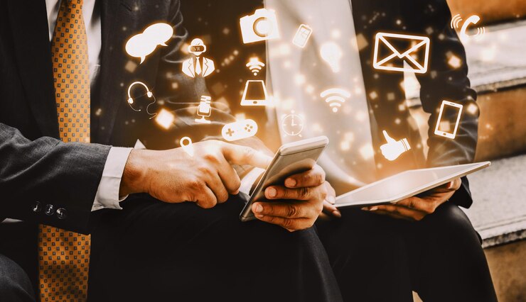 Photo les concepts de multimédia et d'applications informatiques