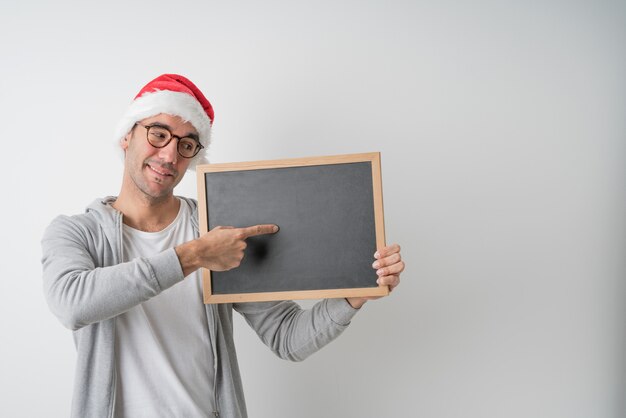 Concepts de Noël - jeune homme gesticulant