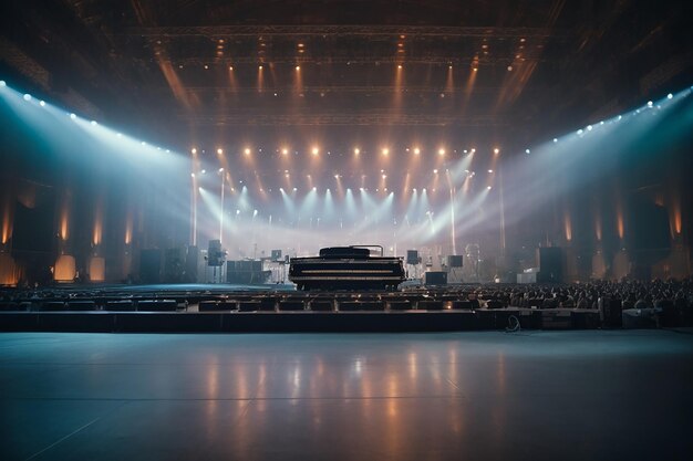 Le concert du futur, des teintes métalliques, des lumières blanches immaculées, la symphonie sonore pour remplir cet espace.