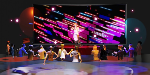 Concerts de fête dans les avatars Metaverse et performances musicales en ligne via des lunettes VR dans Metaverse