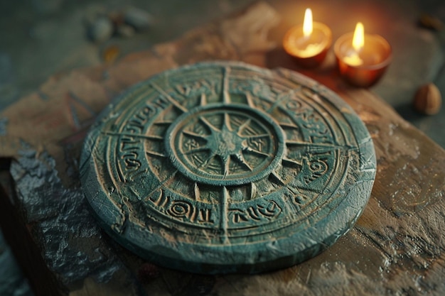 Concevez un sigil mystique inspiré de l'ancien ai génératif mésopo