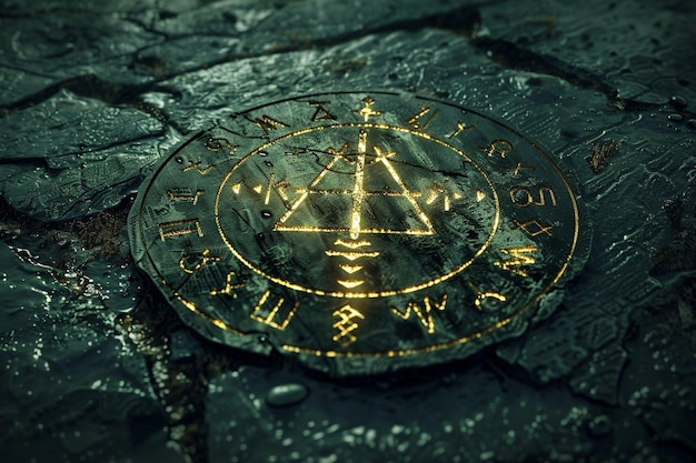 Concevez un sigil mystique inspiré des runes nordiques une ai générative