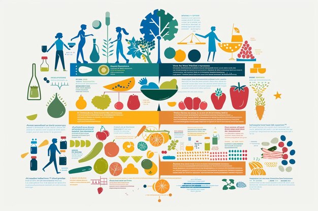 Photo concevoir une infographie interactive illustrant l'ai générative