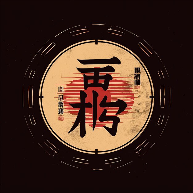Concevoir un logo ramen graphique de nourriture qui intègre trois éléments représentant la culture chinoise