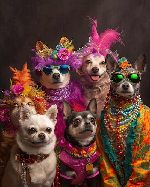 Concours de costumes d'animaux de compagnie extravagant