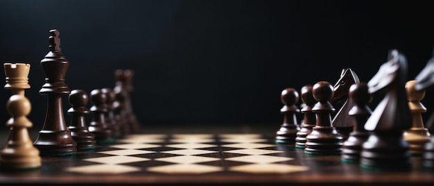 Concours de jeu d'échecs concept d'entreprise copie espace sur la gauche