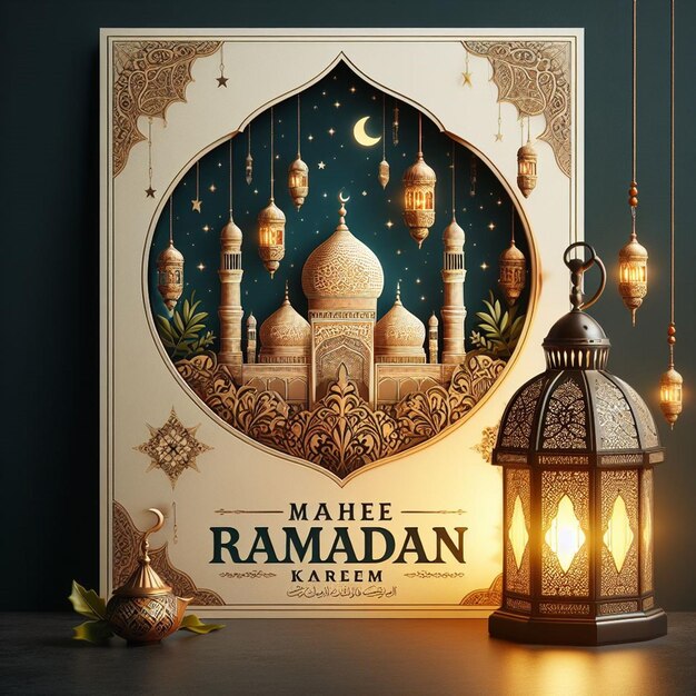 Conçu une illustration islamique pour Mahe Ramadan Kareem et Eid ul Fitr