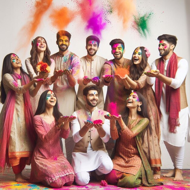 Photo conçu pour la fête indienne de holi.