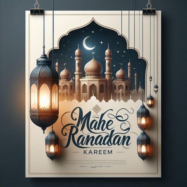 Photo conçu pour le mahe ramadan kareem et l'eid ul fitr