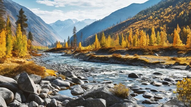 Conduit de montagne et temps de magasin timberland Ressource créative générée par l'IA