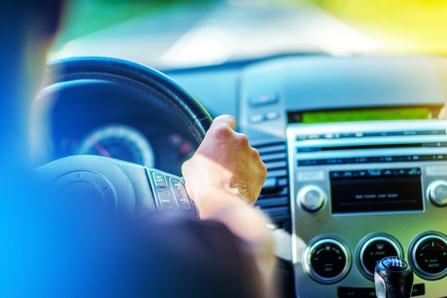 Photo conduite en voiture d'été