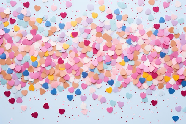 Photo confetti élégance valentines bannière étincelantes étincelles colorées sur un fond simple