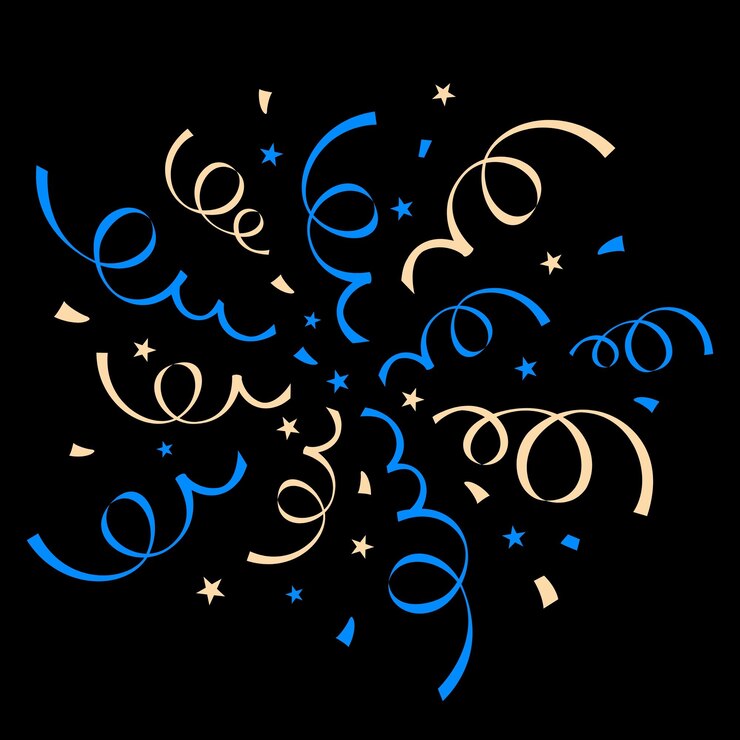Photo confetti de ruban d'étoile coloré arrière-plan vectoriel de scintillement tombé éclats géométriques colorés et rubans pour carte d'invitation modèle de célébration du nouvel an et de noël design amusant