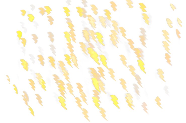 Photo confetti en séquins d'or sur fond noir avec des éclairs brillants