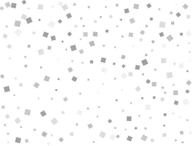 Confettis carrés argentés neutres entre les sexes Illustration vectorielle