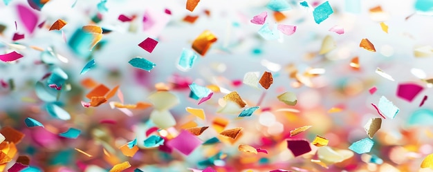 Des confettis colorés et festifs