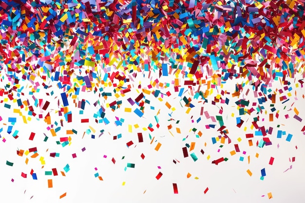 Photo des confettis colorés tombant du ciel parfaits pour les célébrations et les fêtes.