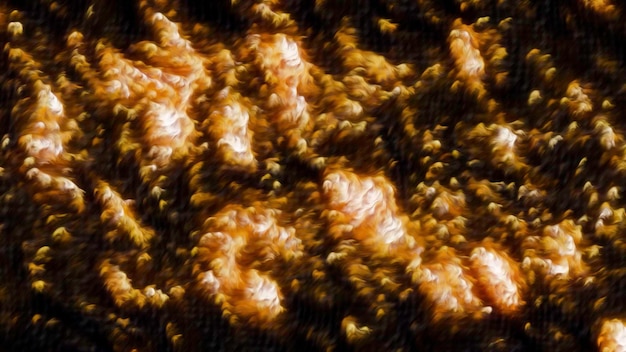 Des confettis dorés étincelants déplacent un arrière-plan flou brillant dans une animation qui scintille d'orange