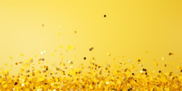 confettis avec un fond jaune