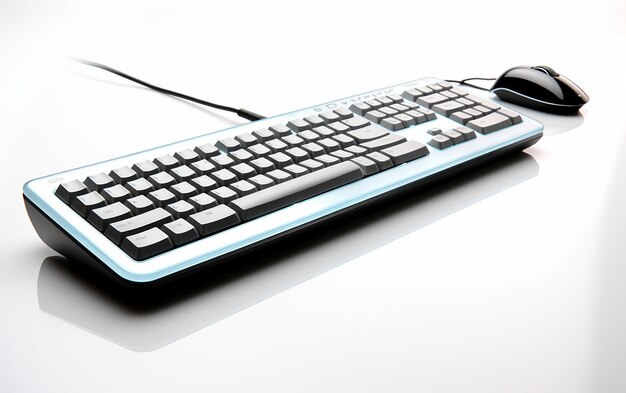 Photo configuration du clavier sur fond blanc