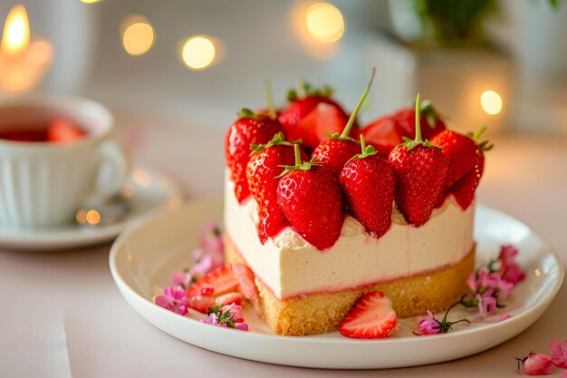 Confiseries romantiques gros plan d'un gâteau chérie