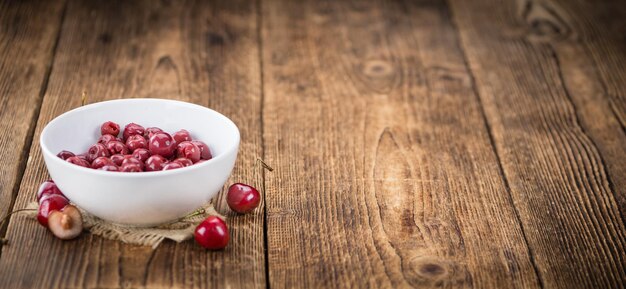 Confiture de cerises closeup shot selective focus