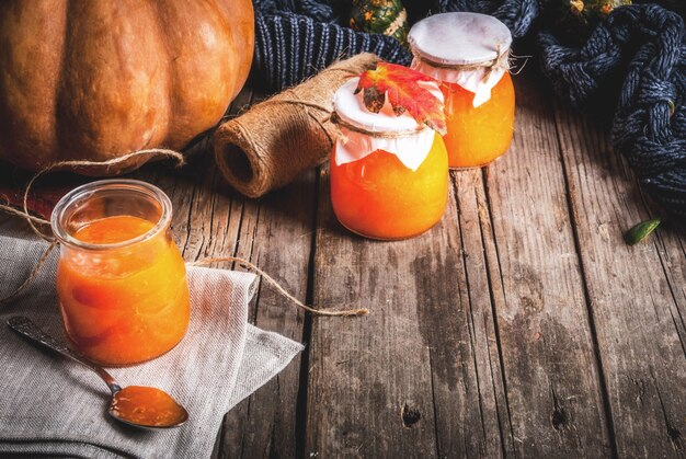 Confiture de citrouille épicée sucrée