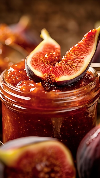 Photo confiture de figue fraîche et délicieuse