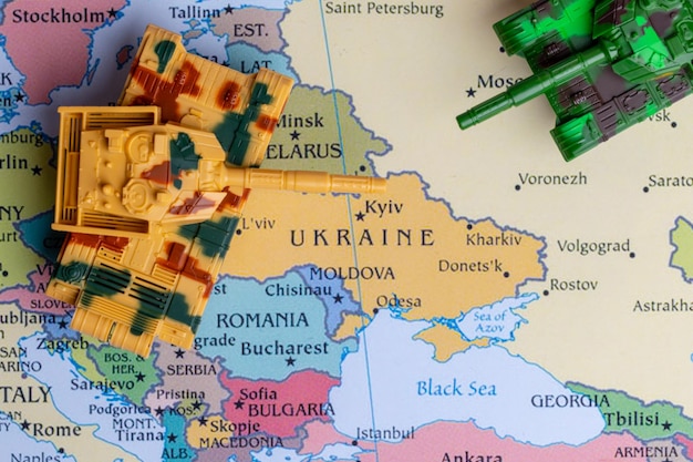 Le conflit entre la Russie et l'Ukraine La guerre en Ukraine La guerre en Europe carte de l'ukraine