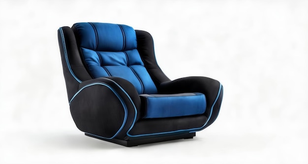 Photo le confort moderne rencontre le style dans ce fauteuil bleu élégant.