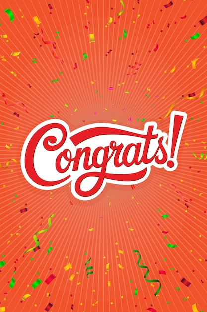 Congratulations Illustration vectorielle de la typographie pour les salutations